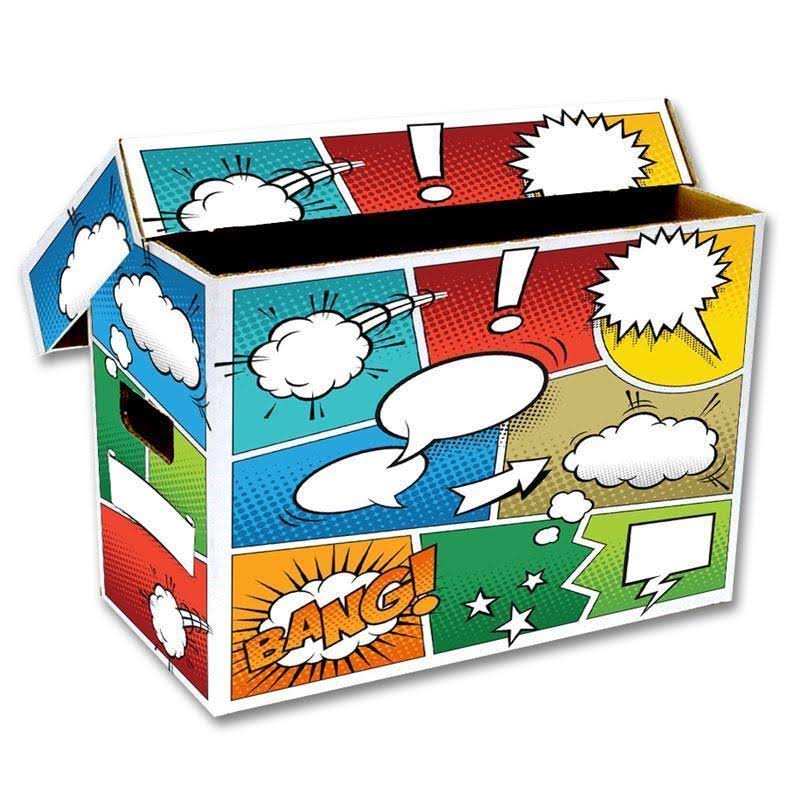 1 BCW Art Pow! Short Comic Storage Box - Holds 150-175 Comics - BCW-BX-SHORT-ART