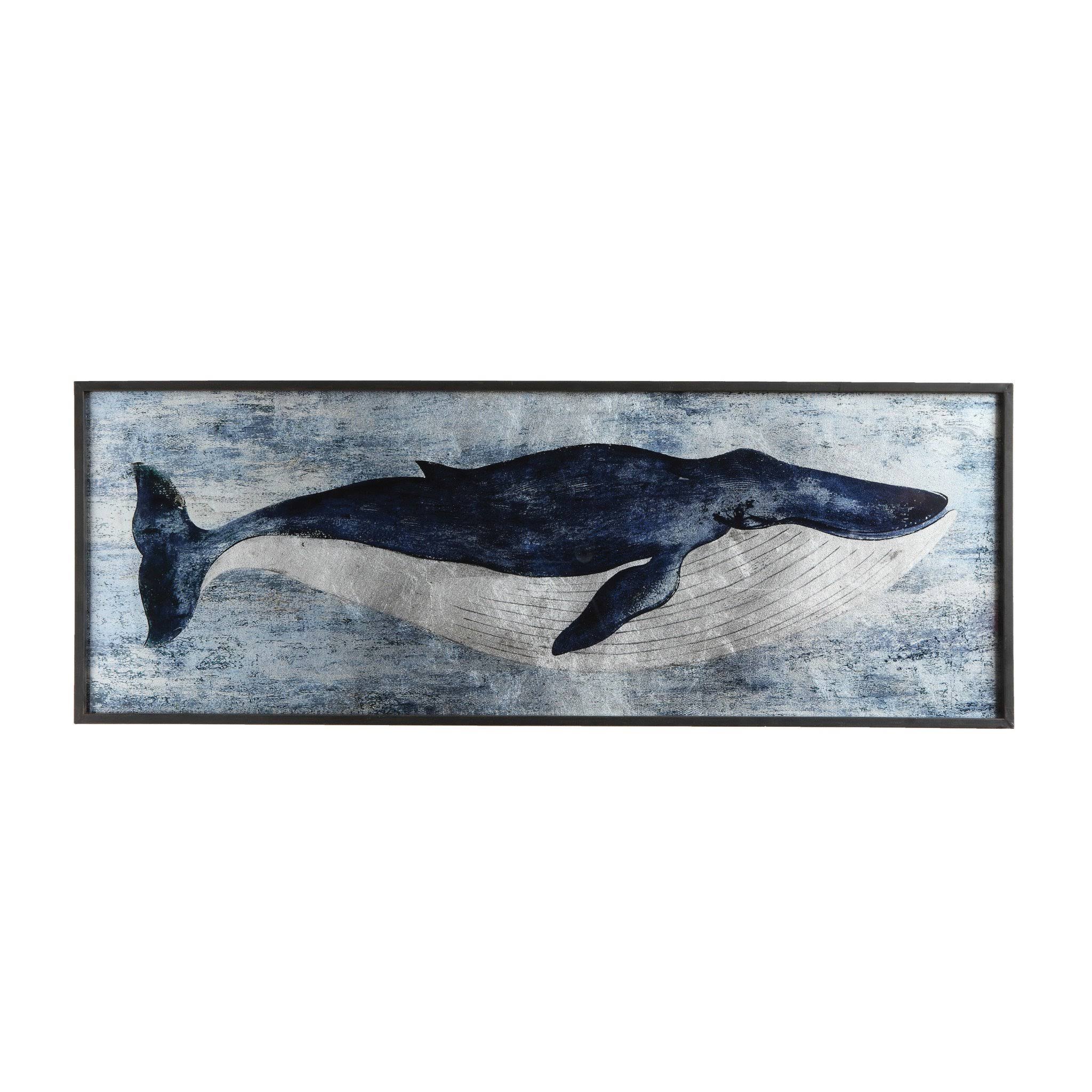 Blue Whale Wood Wall Art
