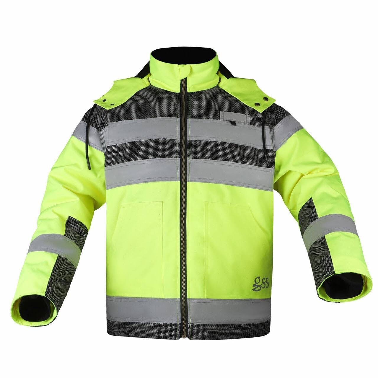 GSS Safety 8515 Class 3 Heavy Duty Canvas Sherpa Lined Safety Jacket-3X Large L HiVis Supplyl High Visibility