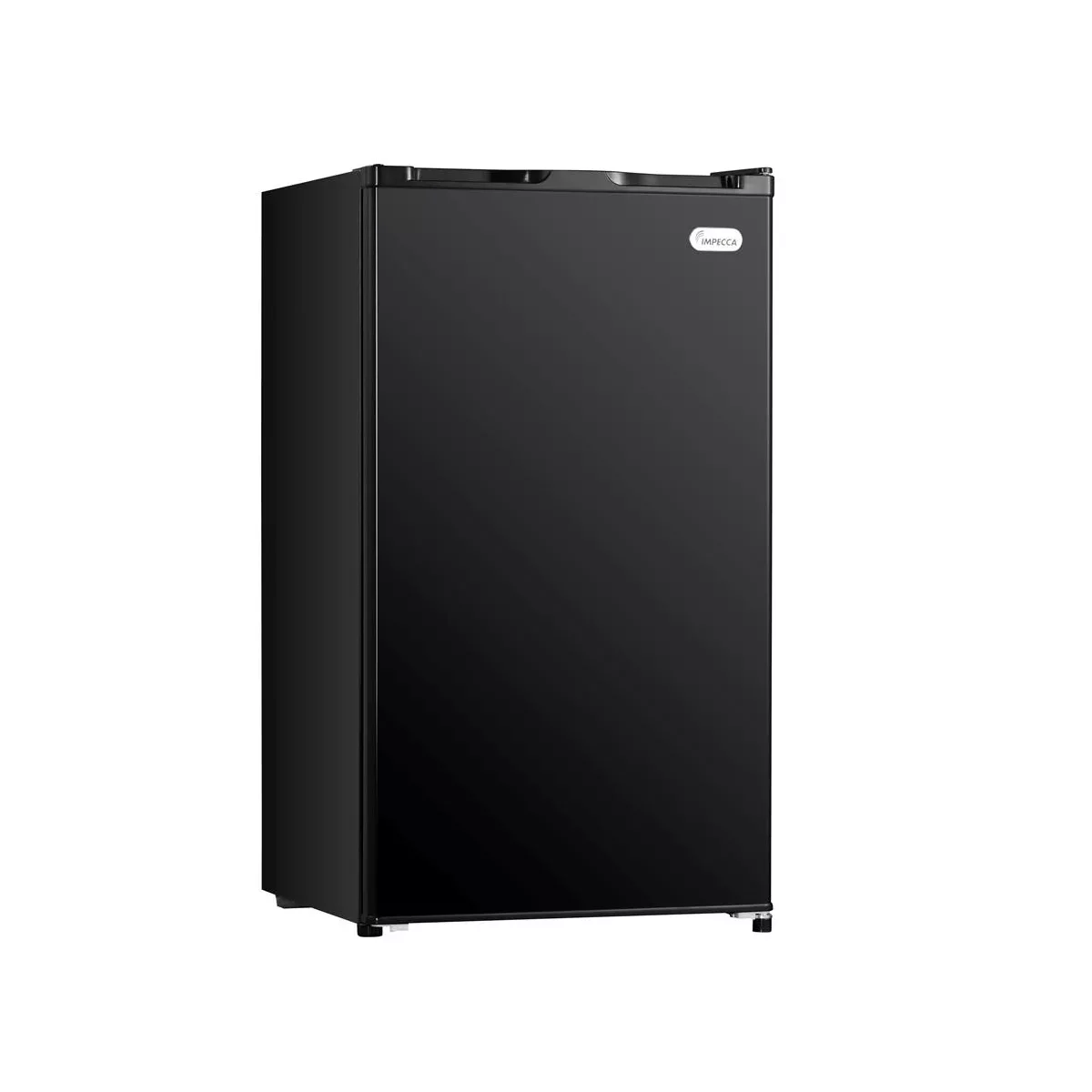 Impecca 3.2 CF Compact Mini Refrigerator with Glass Shelves - Black