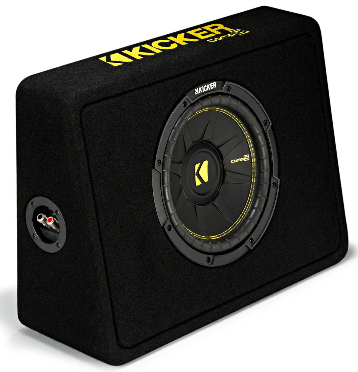 Kicker Tcwc104 CompC 10inch Subwoofer in Thin Profile Enclosure 4-Ohm