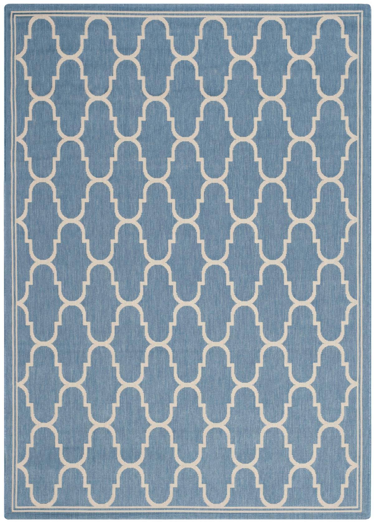 Safavieh Courtyard Blue & Beige 8' x 11'-2inch Indoor/Outdoor Rug