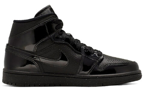 (WMNS) Air Jordan 1 Mid Patent 'Triple Black' BQ6472-003