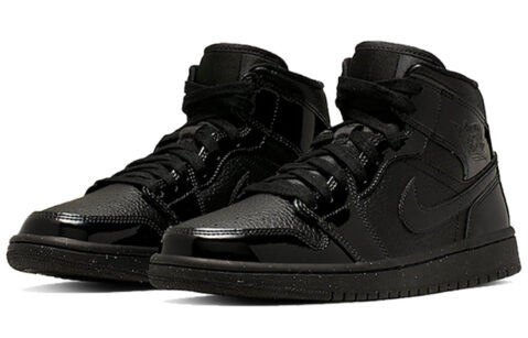 (WMNS) Air Jordan 1 Mid Patent 'Triple Black' BQ6472-003