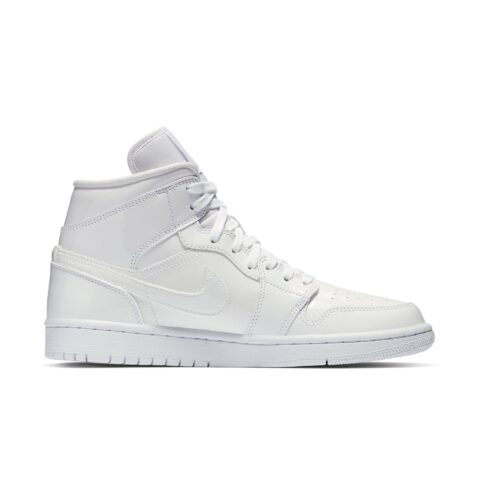 (WMNS) Air Jordan 1 Mid Patent 'Triple White' BQ6472-111