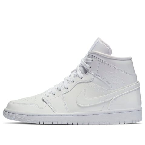 (WMNS) Air Jordan 1 Mid Patent 'Triple White' BQ6472-111