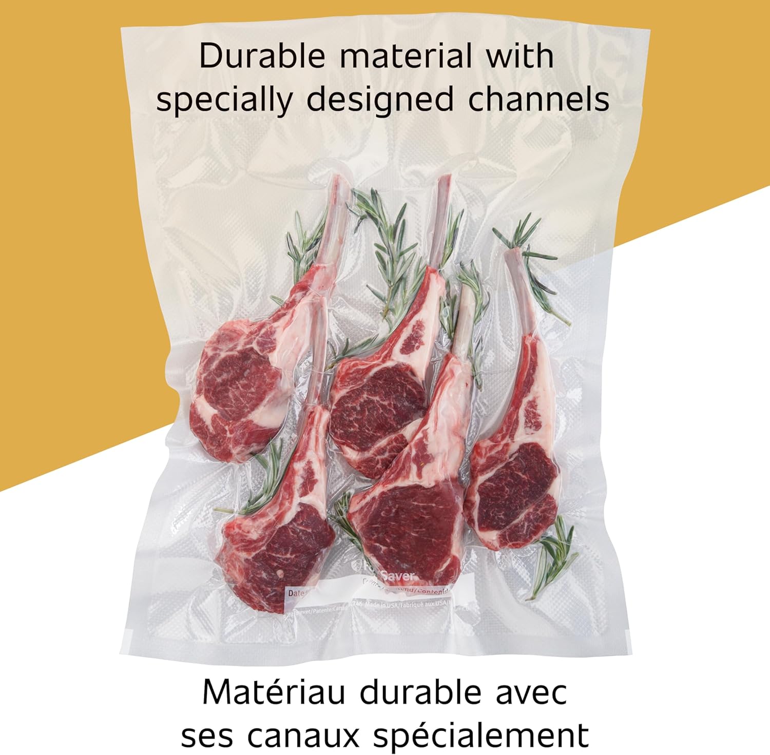 FoodSaver Custom Length Vacuum Sealer Bags Multipack  5 Count Rolls for Airtight Food Storage and Sous Vide - Compatible with FoodSaver  8 (2 Pack) and 11 (3 Pack)