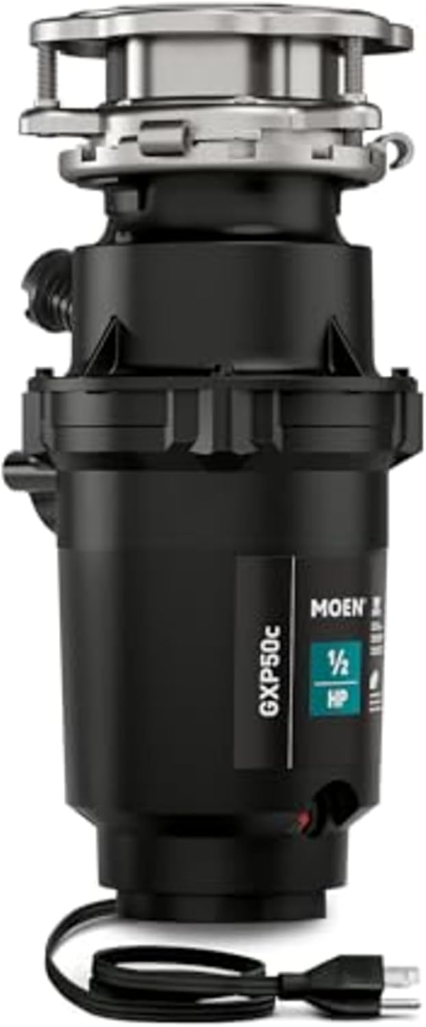 Moen Prep Series PRO 1/2 HP Continuous Feed Compact Garbage Disposal  Power Cord Included  GXP50C